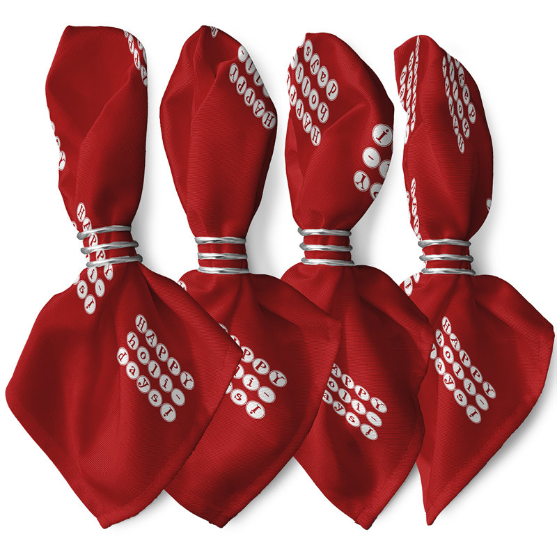 Mitre Polyester Casual Napkins, Red
