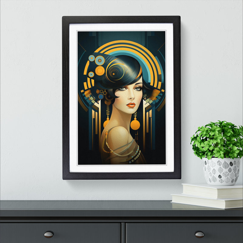Single Picture Frame Print on Wood, Black Framed, 46cm H x 34cm W