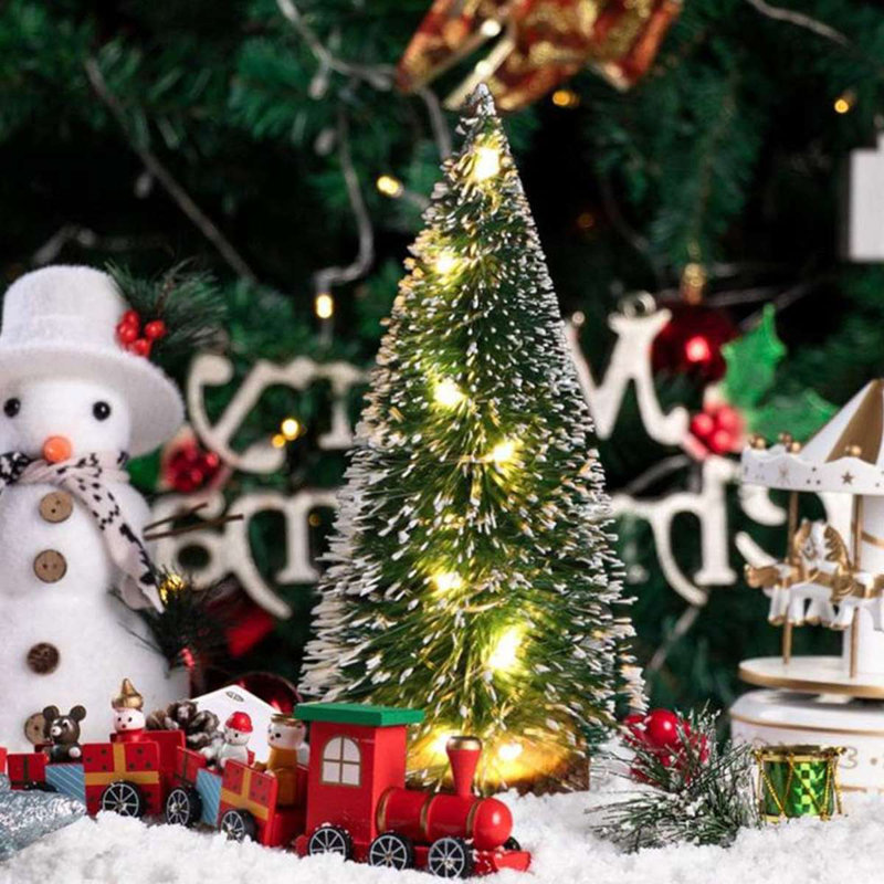 25 mini-arbres de Noël artificiels pour décorations de table et artisanat