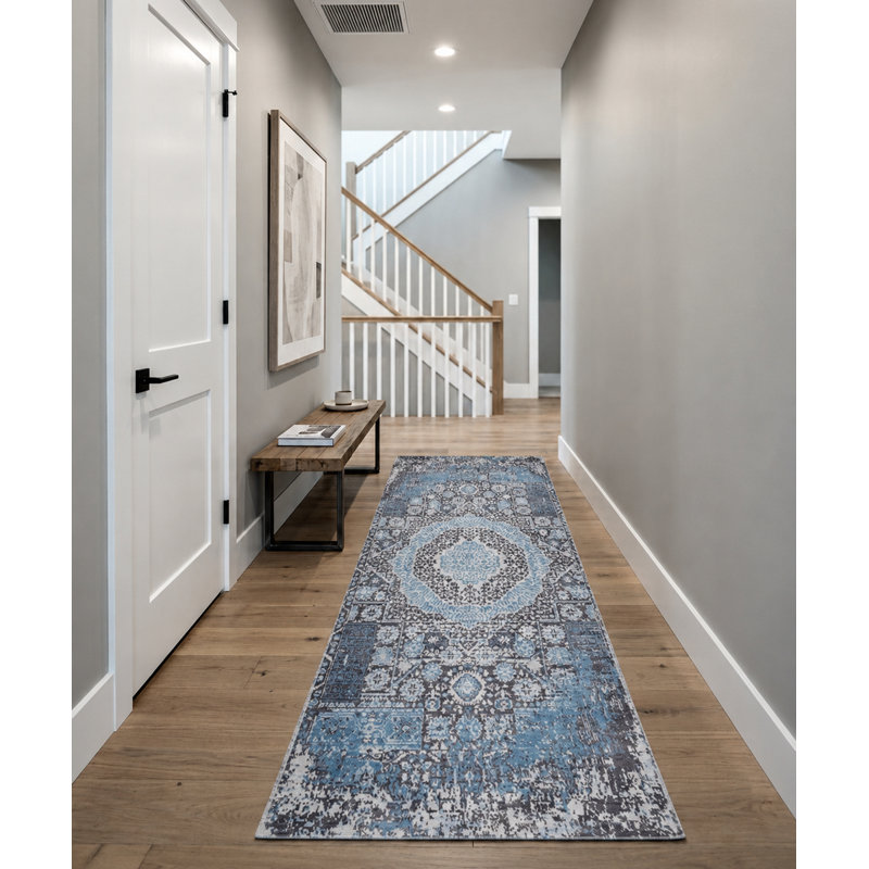 Hand Loom Knotted Wool Oriental Multicolor Runner Indoor Area Rug, Runner 2'6" x 6'