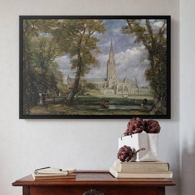 Cathédrale de Salisbury vue de l'évêché, v. 1825 - John Constable, toile tendue avec châssis encadrée