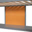 Lit mezzanine gris avec bureau et 2 tiroirs - crée un tableau d'écriture simple en bois-118033807-118033806