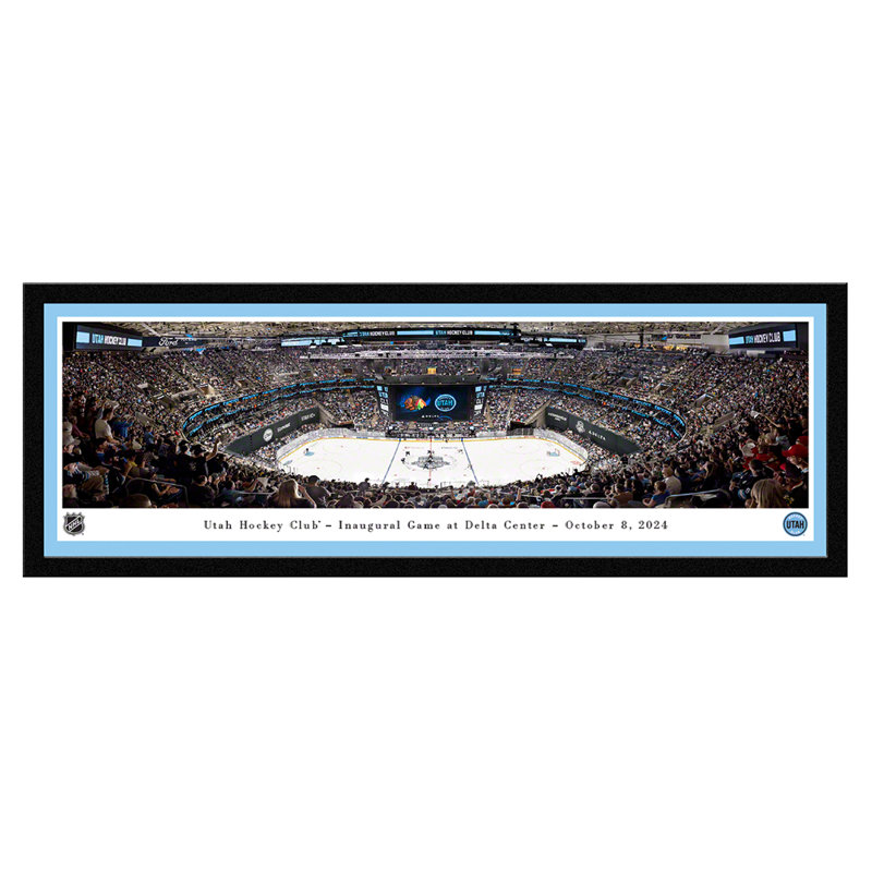 Utah Hockey Club, match d'ouverture, Cadre noir, Île Seymour Nord, Galapagos, H 15 po x l 41,5 po x P 0,875 po