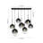 7-light Gradient Glass Island Pendant