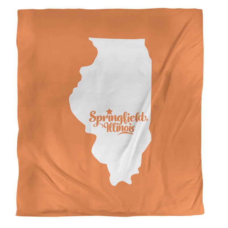 Housse de couette simple springfield illinois, Housse de couette simple TG, Orange, Microfibre