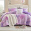 Ensembles de literie mauve moderne, teinture en polyester 4 pièces pour la chambre à coucher