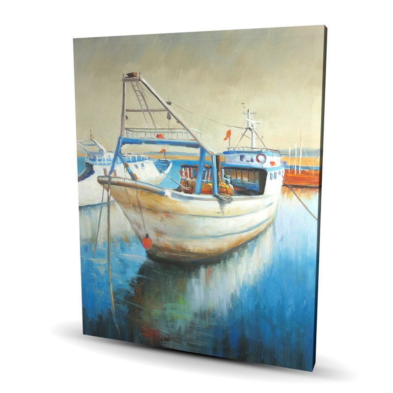 Bateau de pêche | Toile de bureau bateau pour la décoration intérieure