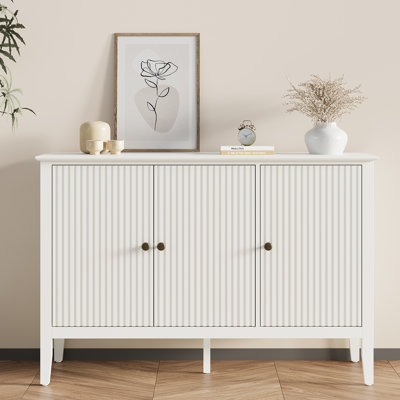 Amberrae Modern 3-Door Cabinet With Adjustable Shelves by Lark Manor