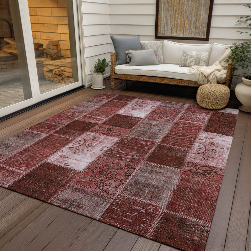 Patchwork Indoor / Outdoor Rug, Rectangle 3' x 5'