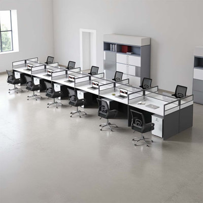 Poste de travail rectangulaire pour 12 personnes