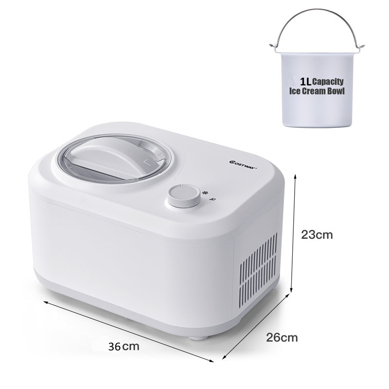 1L Ice Cream Maker, White
