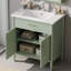 31" Curved Profile Bathroom Vanity with Ceramic Sink-36212398
