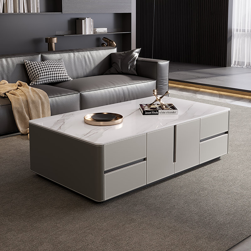 Table basse simple, H 16,5 po x L 47,2 po x l 23,6 po, Gris