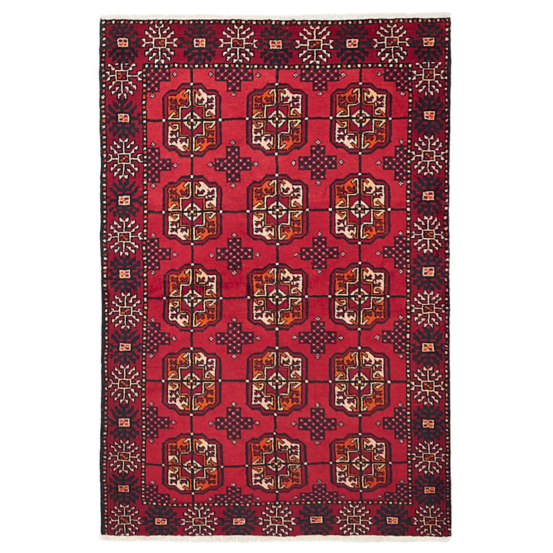 Tapis rouge Teimani 4 pi 2 po x 6 pi 4 po