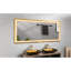 Miroir à brouillard doré en aluminium doré pour salle de bain - 96 po L 48 po H, lumen élevé, réglable avec et intensité variable dorée, aluminium, lumen
