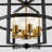6 - Light Black/Gold Dimmable Industrial Metal Geometric Cage Chandelier For Living Room, Dining Room, Loft - Modern Industrial Retro Style Lighting Fixture-859325226