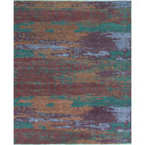 Hand-Knotted High-Quality Red and Gray Area Rug