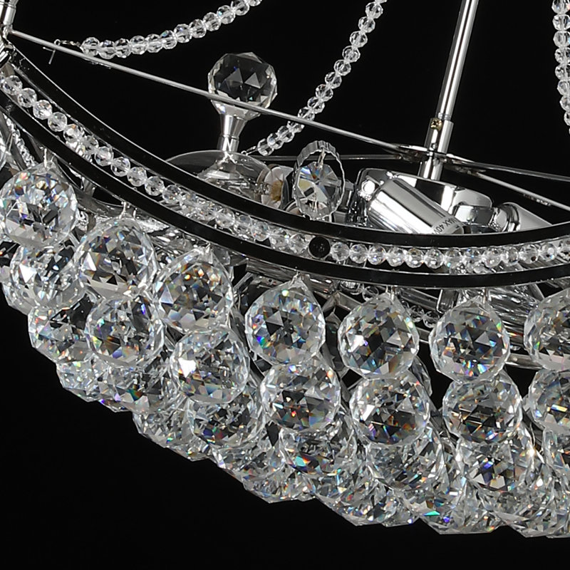 Lustre empire en cristal 8 lumières Ezequil