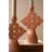  Set of Two Taper Candle Holders, Terracotta Rustic Farmhouse Table Decor, Whitewashed Finish