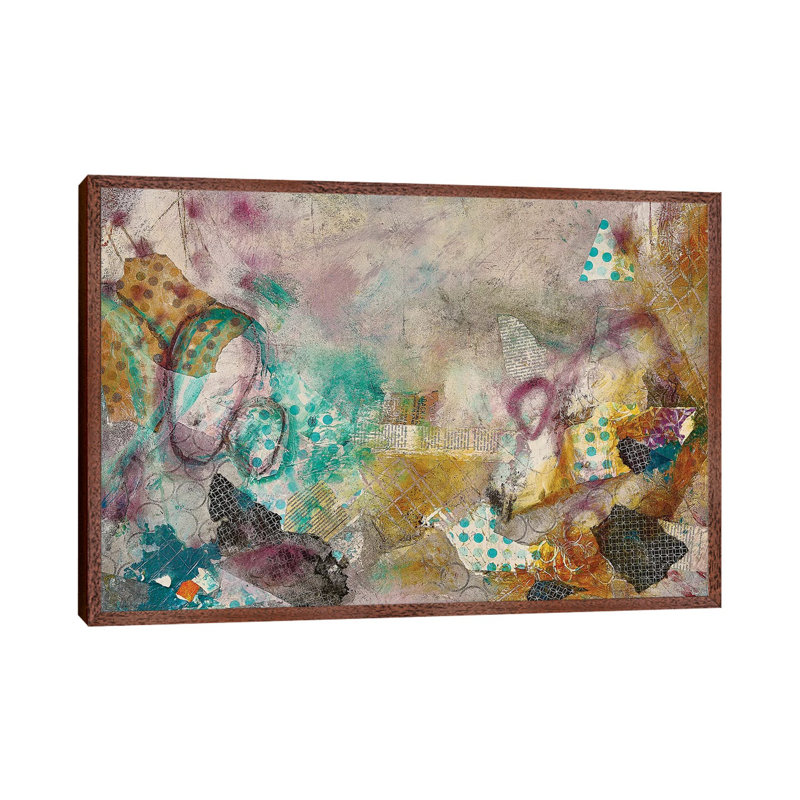 Bits And Pieces by Deb Chaney - Print on Canvas, 66.04 cm H x 45.72 cm W, Classic Brown Wood Framed