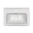 Wall-Mounted Rectangular Ceramic Bathroom Sink With Towel Bar And Overflow