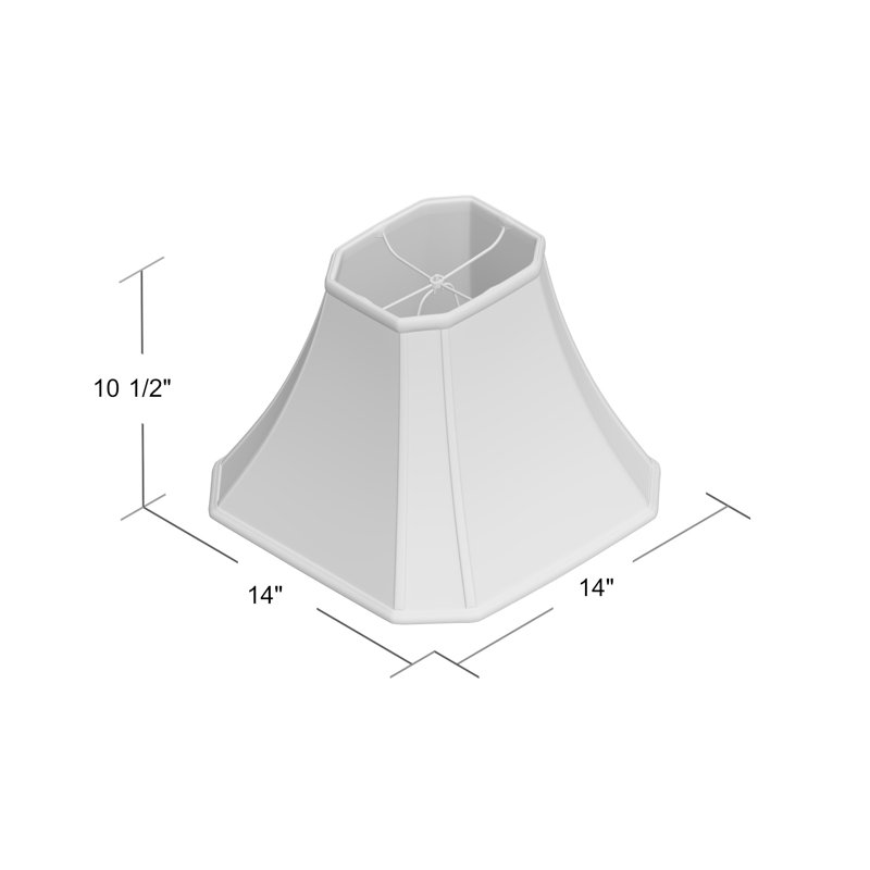 Abat-jour de cloche en soie et shantung de 14 po