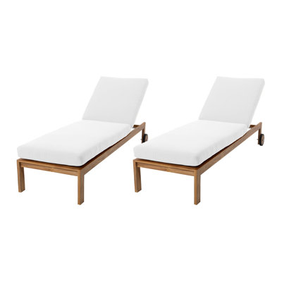 Venice Outdoor Teak Chaise Lounge