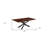 81" Brown and Black Wood and Metal Cross Leg Base Dining Table