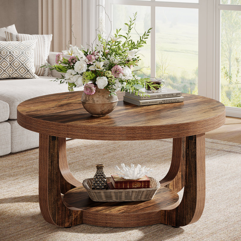 Floor Shelf Coffee Table with Storage