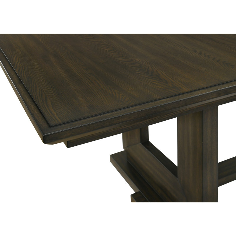 1 table rectangulaire extensible 18 "à rallonge de table de salle à manger avec tréteaux / piédestal