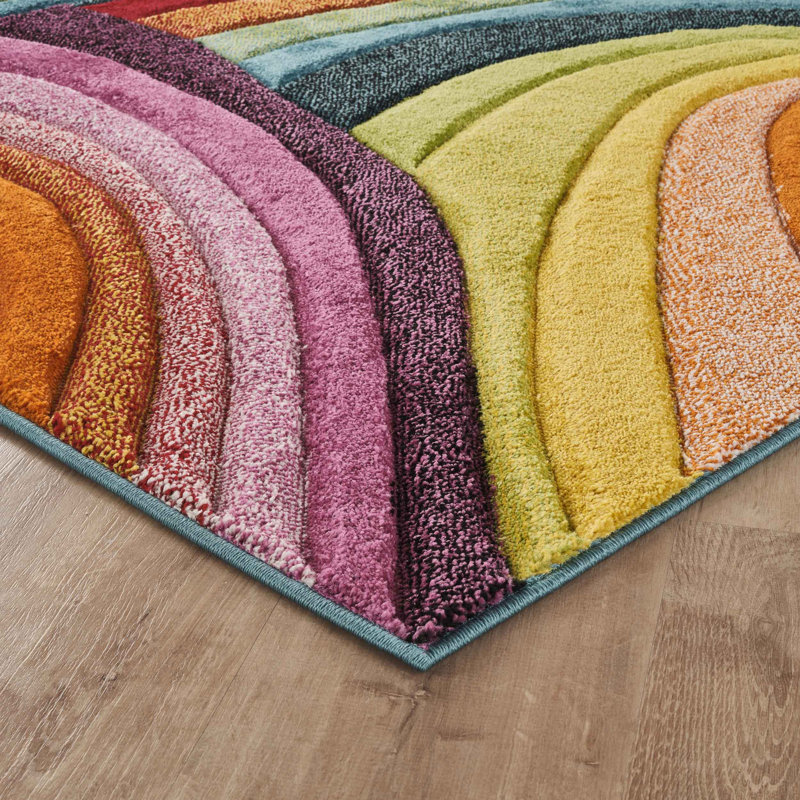 Dearron Geometric Shapes Area Rug, 160 x 230 cm (Rectangular)