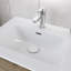 Ensemble de meuble-lavabo simple mural 24 po en chêne avec plateau en céramique intégré blanc