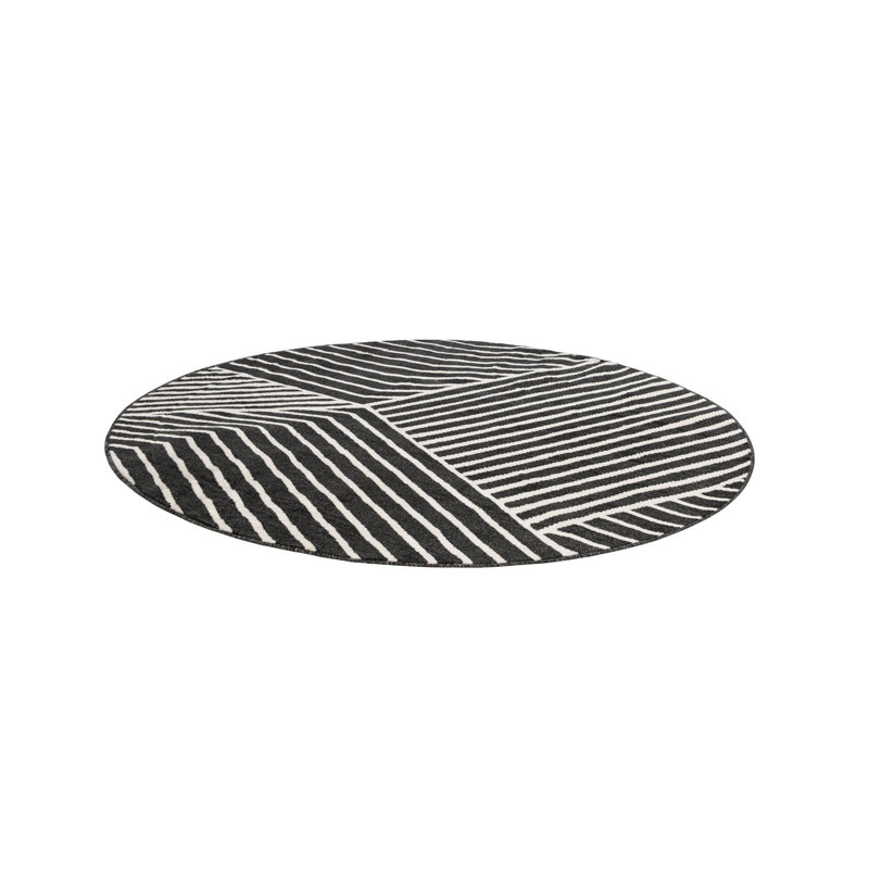 Tapis Latitude Run® Orkla Nikolis noir, Rond 6 pi 1 po