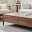 Table basse rectangulaire simple en bois massif-108989878
