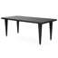 Table rectangulaire pour l'extérieur - 33 po x 75 po, structure en fer, tissage de résine, brun sépia, 8 sièges en fer robuste 33 * 75, tissage profond, s'adapte facilement