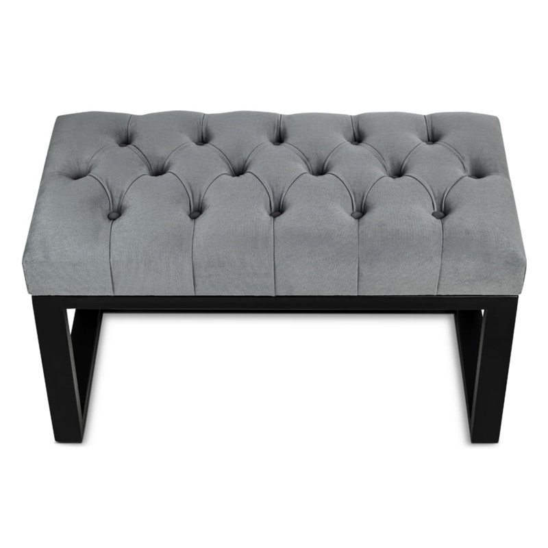 Elijames Velvet Upholstered Bench, H40 x W50 x D30cm