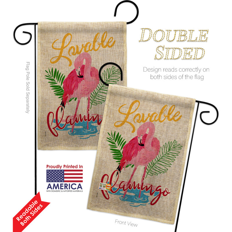 Double Sided 18.5'' H x 13'' W Polyester Animal Garden Flag, Burlap