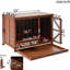 Cage pour chien moderne en bois massif 33 po, chenil pliable avec mangeoire pivotante à 360 ° pour coller votre chenil en noyer, articles de décoration rotatifs à capacité de poids élevée-1754223445