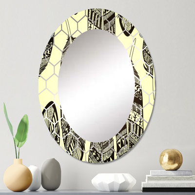 Miroir mural bohémien noir
