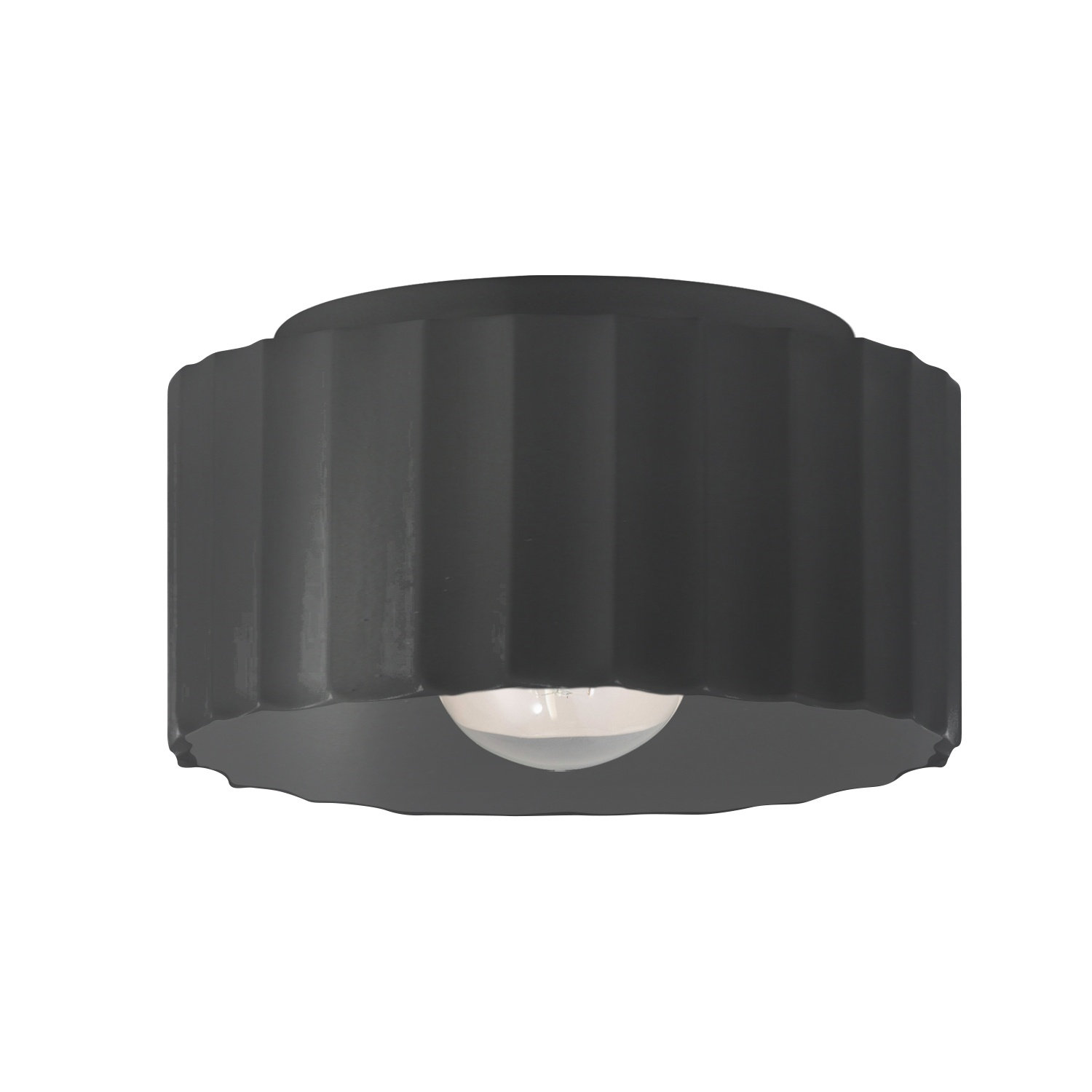 Colgate 1 - Light Flush Mount, Carbon Matte Black, 6.5" H x 10" W x 10" D
