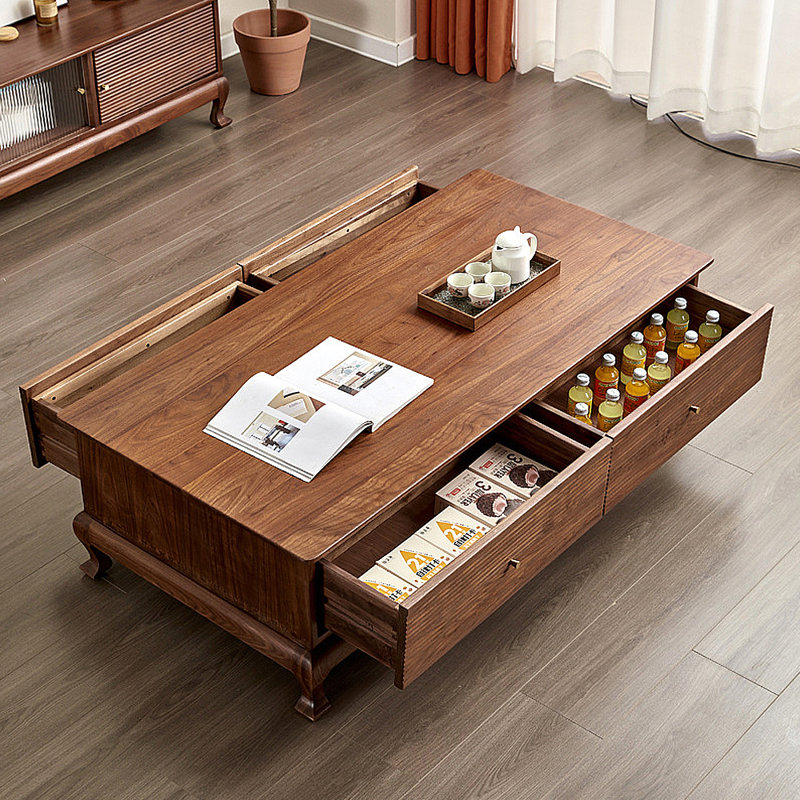 Table basse moderne avec rangement minimaliste, H 16,54 po x L 47,24 po x l 23,62 po