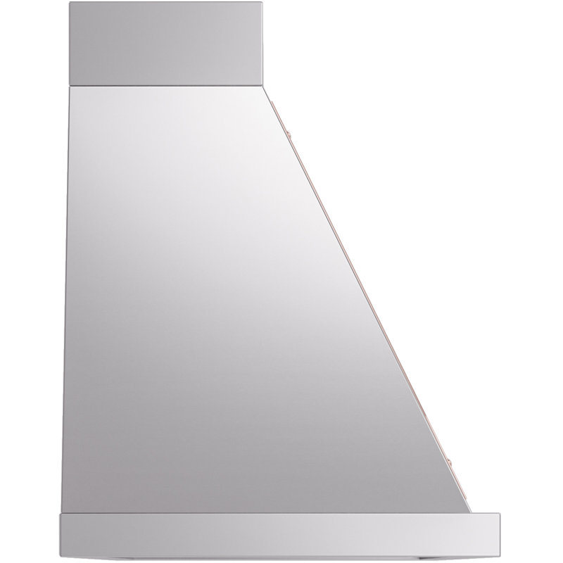 ILVE 60 Inch Nostalgie II Noblesse 600 CFM Ducted Wall Mount Range Hood, Stainless Steel/Copper