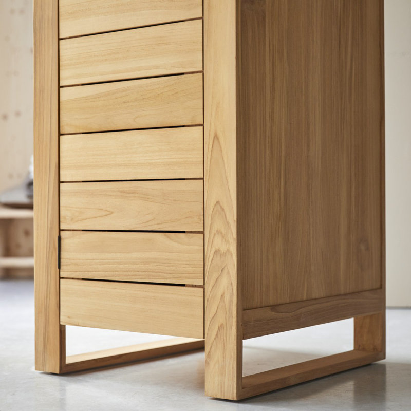 Minimalys 1 Door Solid Wood Wardrobe