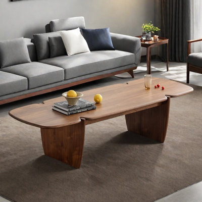 Retro design simple solid wood coffee table