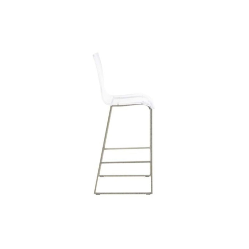 King Stool, Antique Silver, Bar Stool (30.25" Seat Height)