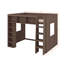 Grand lit mezzanine avec rangement - Grand lit en bois avec armoires et tablettes-32420631