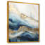 «White and Blue Goldern Abstract River - Northern Lights», art mural sur toile-97052218-97052221