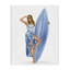 «Trendy Surfer Girl» en toile bleue, design par Ziwei Li-2043538391