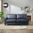 Milanni Upholstered 33.5'' Reception Loveseat-1186897443