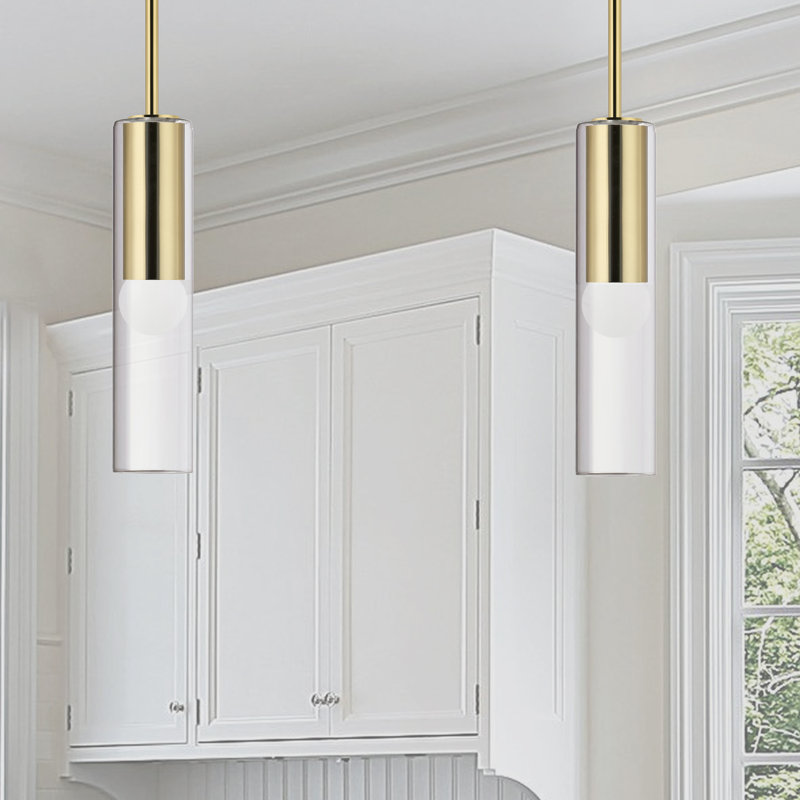 Luminaire suspendu incandescent 1 lumière Palmer, Laiton vieilli
